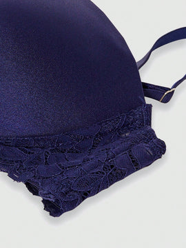 DesireSculpt Conjunto De Lenceria De Encaje Con Bordes Para Mujer
