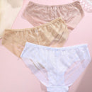 3 Piezas Bragas De Encaje Sin Costuras Para Mujer Con Diseno Sencillo Y Comodo