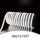 1 pieza de tira de luz neón blanca de 1-5m (3.28-16.4 pies) con voltaje seguro de 5V, conexión USB táctil, se puede cortar y doblar, adecuada para decoración interior, paisajes exteriores, ambiente festivo, escenas de bricolaje
