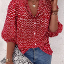 Clasi Camisa casual de manga media con boton individual y estampado floral para uso diario