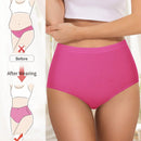 Conjunto de 7 piezas de ropa interior triangular sin costuras de malla transpirable de seda helada para mujeres, adecuado para el periodo menstrual y con cintura alta, funcion de control de abdomen y ajuste comodo a prueba de fugas