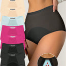 Conjunto de 7 piezas de ropa interior triangular sin costuras de malla transpirable de seda helada para mujeres, adecuado para el periodo menstrual y con cintura alta, funcion de control de abdomen y ajuste comodo a prueba de fugas