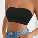 NEW Sujetador inalambrico sin tirantes para mujer con tiras transparentes extraibles y correas con letras, 3 formas de uso. Sujetador elastico sin costuras ni deslizamiento.