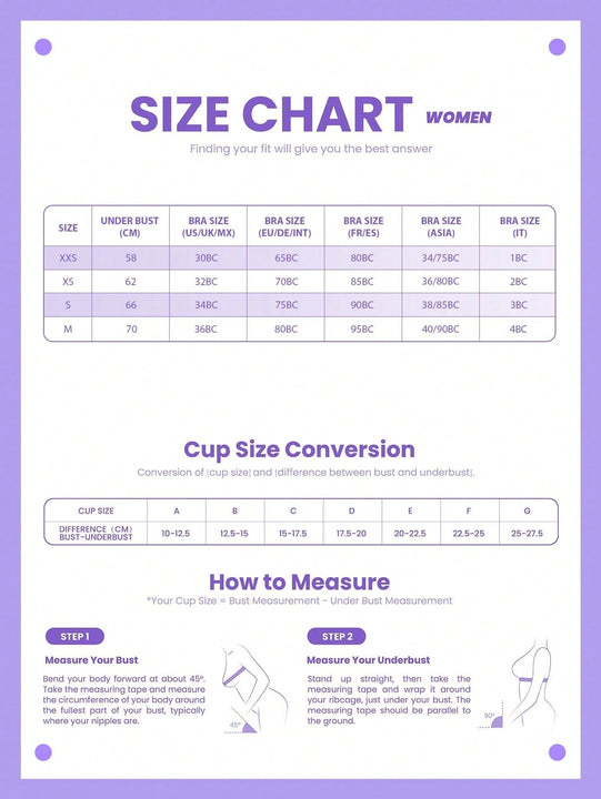 Sencillo Bra Ajustable de Primavera/Verano sin Alambrar con Soporte Lateral y Push-Up, Bottom Gruesa y Parte Superior Delgada, Cierre de Hebilla de Cuatro Filas, Anti-Caida y Anti-Bultos Laterales