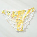 Pantis de triangulo con estampado de cuadros y mono para mujer