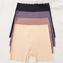 4 piezas de shorts de mujer de cintura alta con decoracion de borde festoneado comodos y elasticos para uso casual