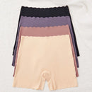 4 piezas de shorts de mujer de cintura alta con decoracion de borde festoneado comodos y elasticos para uso casual