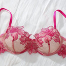 NEW Conjunto de lenceria romantica bordada de malla para uso diario con braguitas
