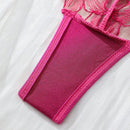 NEW Conjunto de lenceria romantica bordada de malla para uso diario con braguitas