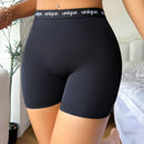 Ropa interior para mujer sin costuras, tejida y transpirable, pantalones cortos de seguridad para control abdominal y realce de gluteos con parche de letras, se vende por separado