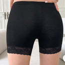 NEW DAZY Falda de mujer con encaje inferior y pantalones cortos de seguridad acoplados de patchwork