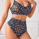 NEW Conjunto de brasier inalambrico de encaje de mariposa para mujer, 2 piezas