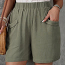 EMERY ROSE Shorts casuales lisos para mujer para uso diario