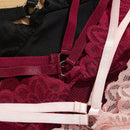 NEW Set de 4 piezas de ropa interior de tanga de encaje y cintura baja con flores