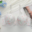 NEW Ropa interior para adolescentes con lindo y dulce patron floral, sujetador push-up comodo y transpirable para recolectar y reducir la leche lateral