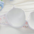 NEW Ropa interior para adolescentes con lindo y dulce patron floral, sujetador push-up comodo y transpirable para recolectar y reducir la leche lateral