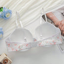 NEW Ropa interior para adolescentes con lindo y dulce patron floral, sujetador push-up comodo y transpirable para recolectar y reducir la leche lateral