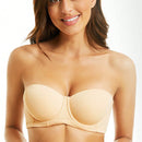 NEW Sujetador sin tirantes para mujer con soporte antideslizante y realce, recoge y sostiene los senos, delgado y sin costuras, con alambre de acero para soporte en el pecho