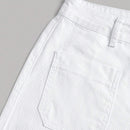 MOD Jeans casuales de pierna ancha y suelta para mujeres con doble bolsillo