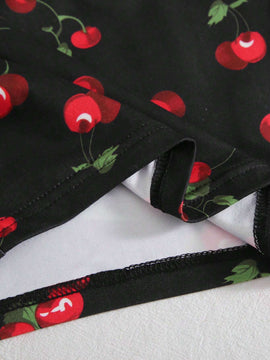 EZwear Top de tirantes corto con estampado de cereza