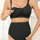 Conjunto de brasier y panty simple y recogido de unicolor para dama