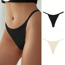 Set de 2 piezas de tanga sexy para mujer con finas correas