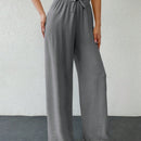 Tall pantalones informales para mujeres altas de unicolor con nudo de cottonline