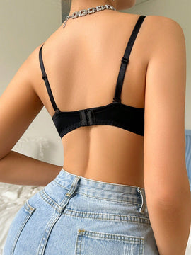 NEW Sosten bralette simple de estilo japones, sosten push-up sexy con encaje y aro para busto pequeno, 1 pieza