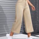 Pantalones Jeans amplios de cintura alta y corte holgado con bolsillos para mujer, adecuados para uso informal
