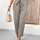 Frenchy Pantalones ajustados con estampado floral y cintura ajustable para mujer