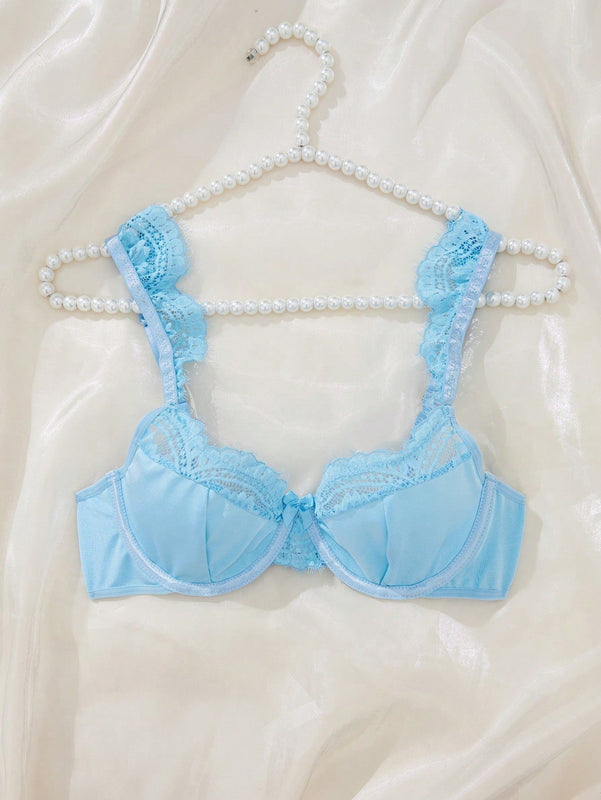 Sujetador de encaje de pestanas de moda para mujer