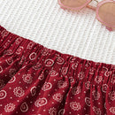 WYWH Pantalones cortos con flecos rojos para vacaciones de mujeres WYWH, fondo de verano