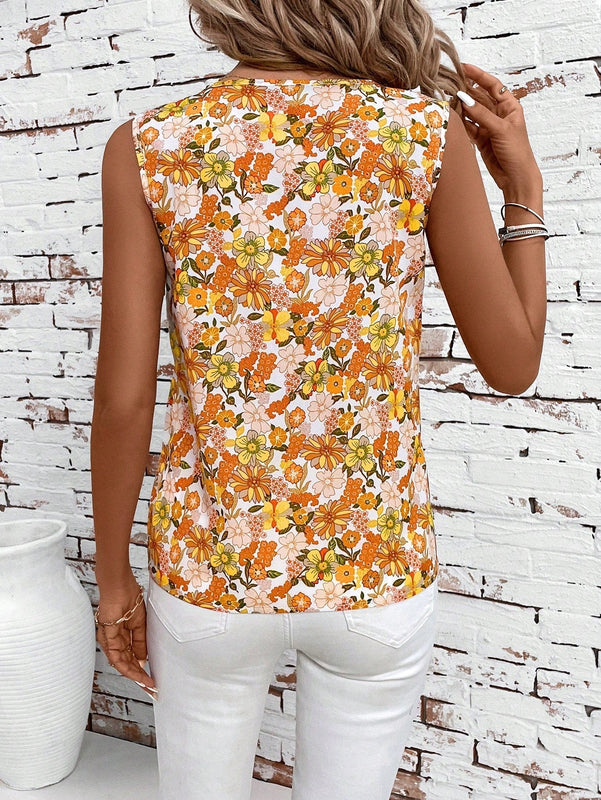 Clasi Camisa de mujer con ribete de volantes y cuello en V