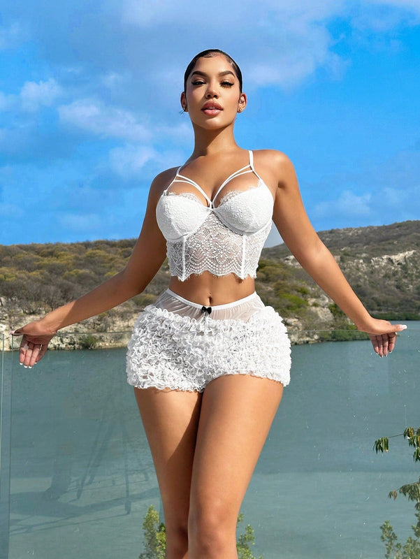 SXY Shorts ultra cortos blancos de cintura baja para mujer para el verano en la playa