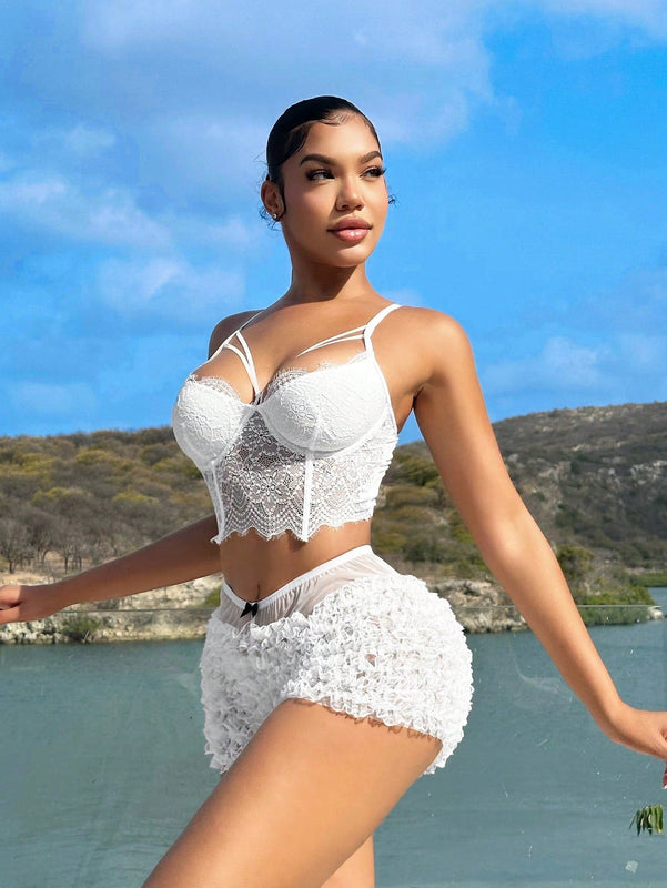 SXY Shorts ultra cortos blancos de cintura baja para mujer para el verano en la playa