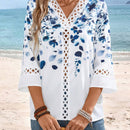 EMERY ROSE Camisa blanca casual de manga larga con estampado grafico para mujer, ropa de estilo vintage para maestras en otono