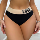 NEW Tangas de mujer negras sin costuras con impresion de letras