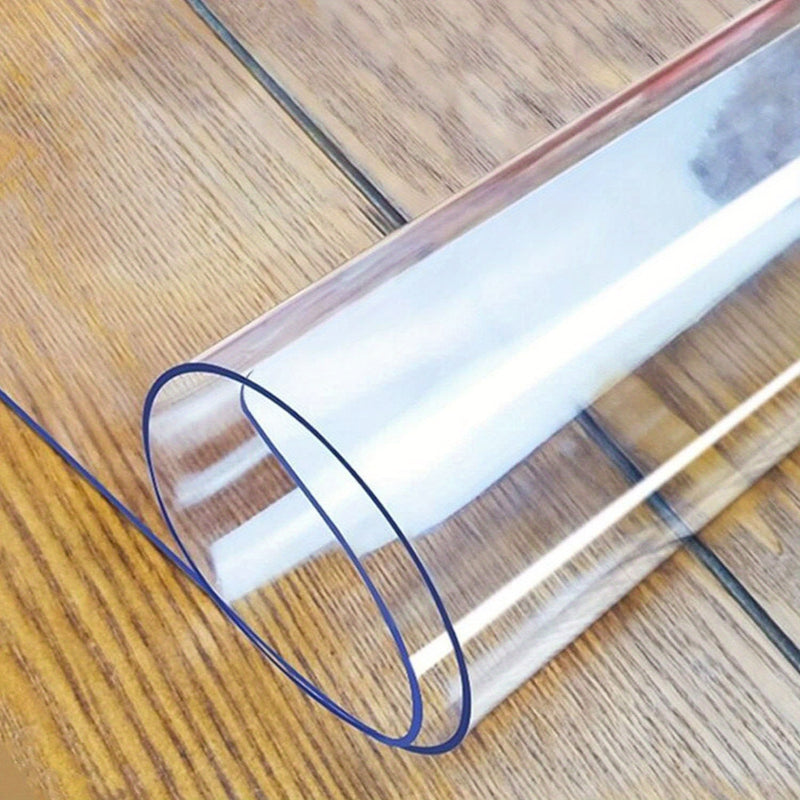 Protector de mesa de PVC artesanal, 1.5 mm de grosor, resistente al calor y antirayaduras, cubierta transparente para mesas de comedor y café, ideal para uso en hogar y hotel, protector de mesa moderno y duradero, 1 unidad