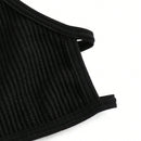 Leisure Sujetador sin acolchado con cuello en U, sin costuras, con ribete acanalado y atado en la espalda, ropa interior comoda para mujer