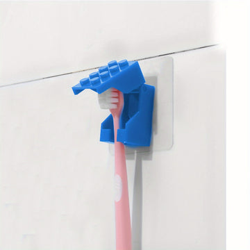1 Pieza, Colgador De Pared De Lujo Simple, Colgador De Pared Sin Taladro Para Baño, Estante De Almacenamiento Para Cepillos De Dientes Con Cubierta A Prueba De Polvo, Decoración De Regalo De Navidad/Halloween