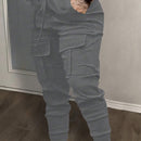 Slayr Pantalones casuales negros para mujer con pierna conica y bolsillos para uso diario