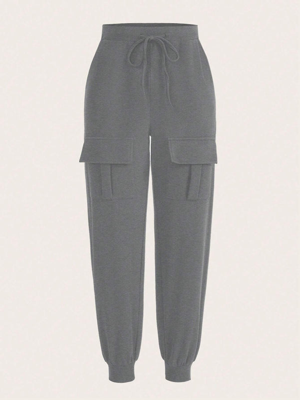 Slayr Pantalones casuales negros para mujer con pierna conica y bolsillos para uso diario