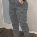 Slayr Pantalones casuales negros para mujer con pierna conica y bolsillos para uso diario