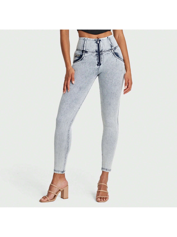Pantalones de Mujer Cremallera Liso