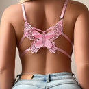 Sujetador romantico de encaje con diseno de mariposa para mujer de moda