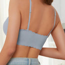 Sujetador deportivo para mujer con copas push-up, sin cables, sin costuras y acolchado