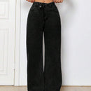 PETITE Jeans holgados de pierna recta de unicolor simples para mujer