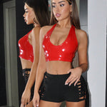 ICON Shorts sexys con patron floral quemado y lazos delanteros de estilo Y2k para mujeres, trajes para fiestas y festivales de musica de verano