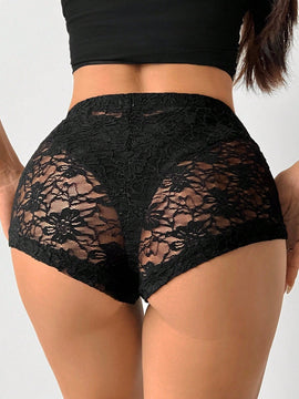 ICON Shorts sexys de encaje para mujer, ultra cortos