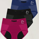 3 piezas/paquete Bragas fisiologicas para mujer, ropa interior de seguridad en forma de triangulo, a prueba de fugas y comodas